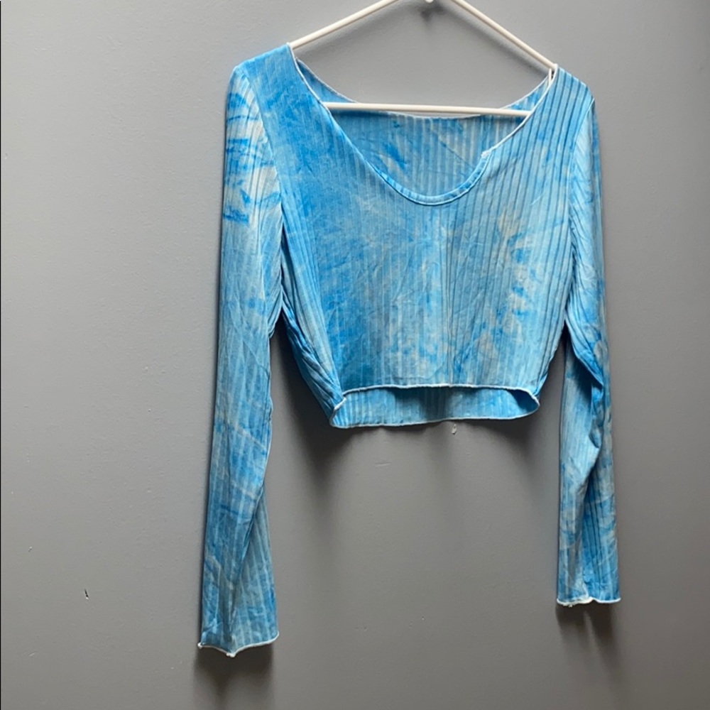 Blue Watercolor Long Sleeeve